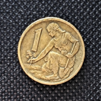 3 db régi csehszlovák érme – 1967-es 1 korona, 1974-es 5 korona és 1985-ös 2 korona