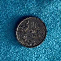 Franciaország - France - 10 francs - 1954 coin - patina