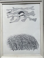 Miklós Bodor - Ink drawing
