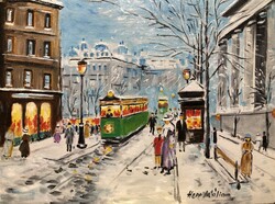 Hepp Natália: Paris in Winter. Inspired by Antoine Blanchard (30x40)