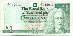 1 font pound 1987 Royal Bank of Scotland R.M. Maiden Skócia