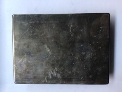Card Holder, Engraved Metal Box. The engraved inscription reads “Bridzs Club Du Bon Conseil” referring to a bridge club.