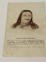 Zágoni Mikes Kelemen régi levelezőlap / képeslap.Fekete fehér.Posta tiszta.