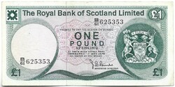 1 font pound 1979 Royal Bank of Scotland J.B. Burke Skócia