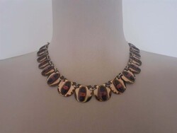 Eye-catching cloisonné jewelry set (necklace and ring)