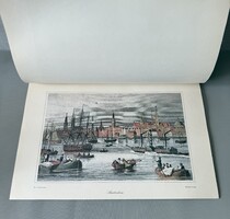 Exkluzív művészeti mappa: 11 db antik európai városkép (Brönner Verlag)