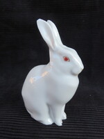 Herendi Porcelán Ülő Fehér Nyúl Figura
