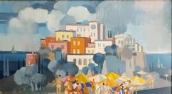 Pleidell János (1915-2007): Italian Landscape II., Oil on Canvas, Outstanding Collection Piece