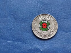 ÚJ-ZÉLAND 50 CENT 2018 FEGYVERSZÜNETI NAP! II.ERZSÉBET! SZÍNEZETT! UNC!