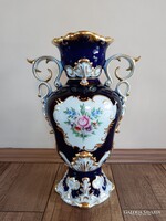 Régi Hollóházi porcelán barokk nagy váza