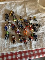 Large Vintage Playmobil Figure Set (18 pcs) + Accessories and Fighter Jet - Retro Package