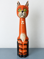 Retro faragott macska figura