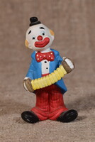 Porcelán bohóc zenész Harlekin figura kézzel festett Európa