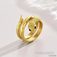 Popular Snake-Shaped Ring Made of Surgical Steel, Beautifully Shiny and Better Crafted Than Gold