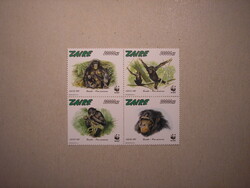 Zaire - Fauna, WWF, bonobo majom 1997