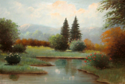 BEAUTIFUL SIGNED / TORDAI SZÉKELY / LARGE LANDSCAPE PAINTING