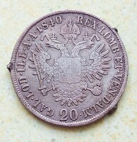 1840 V. Ferdinánd Ezüst 20 Krajcár Kreuzer A = Bécs fny Fülnyomos Ag
