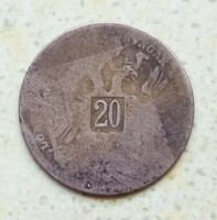 1868 Franz Joseph Silver 20 Krajcár Kreuzer Ag