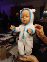 Pisilő fiú baba használt élethű 42 cm megkímélt cukiság