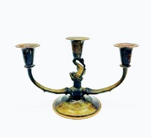 RITKA PÁROS! Dán Art Deco bronz gyertyatartó pár - (1920-as évek, Ægte Bronce)