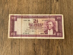 Törökország 2,5 Líra 1957 F+