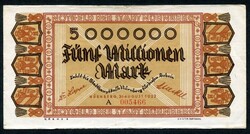 Németország Nürnberg 1923 5 millió Márka
