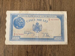 Románia 5000 Lei 1944 XF