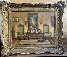 Apátfalvi Czene János (1904-1984): Interior Scene
