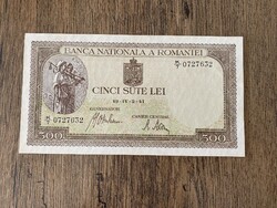Románia 500 Lei 1941 UNC