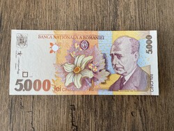 Románia 5000 Lei 1998 UNC