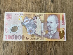 Románia 100000 Lei 2001 UNC