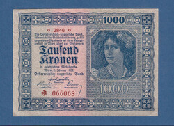 1000 Korona 1922 aUNC