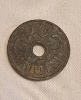 „Magyar Királyság lyukas 20 fillér – Horthy-korszak, régi magyar pénz