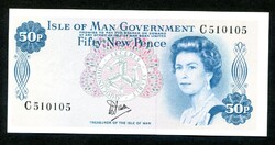 Man-sziget 1979 50 pence UNC