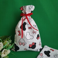 Minnie Mouse-themed Santa sack, textile gift bag