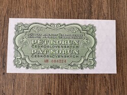 Csehszlovákia 5 Korona 1953 UNC