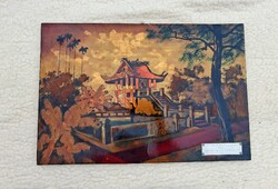 Vintage Vietnamese Diplomatic Lacquer Painting (One-Pillar Pagoda) – Union Relic