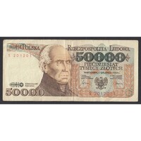 Lengyelország,50000 zlotych 1989 F