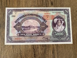 Csehszlovákia 5000 Korona 1920 MINTA UNC