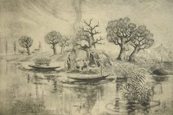 (K) Győry Miklós (1905-1995) : Halásztanya