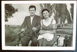 1955 MEDGYESSY MÁRIA + SZIRTES ÁDÁM ACTOR - K HINTÓNJÁRÓ LOVE PHOTO POSTCARD