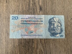 Csehszlovákia 20 Korona 1970 F