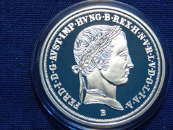 Történelmi féltallérok utánveretben sorozat-V. Fedinánd féltallér 1837 B 0.333-as ezüst 15 g. Proof