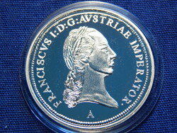 Történelmi féltallérok utánveretben sorozat - I. Ferenc féltallér 1815 A 0.333-as ezüst 15 g. Proof