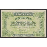 Magyarország,50000 adópengő 1946 - fehér papír EF+