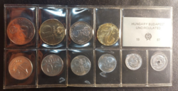 1987. Forgalmi sor, benne ritka 5 forint, 20 Forint, 2 fillér, 5 fillér csak 30.000 darab! !