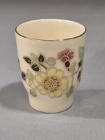 Zsolnay hand-painted butterfly pálinka glass 1pc