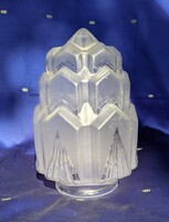 Stílustiszta Art deco „felhőkarcoló” francia lámpabura 1.