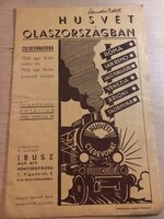 Utazási prospektus 1936-ból (Olaszország, teljes út leírása)