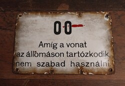 Egy jópofa MÁV Vasúti Zománc Tábla.